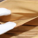 CELINE Macadam Canvas Shoulder Bag PVC Leather Brown Gold Auth 150050-21