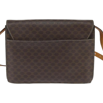 CELINE Macadam Canvas Shoulder Bag PVC Leather Brown Gold Auth 150050 - 0