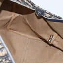 Christian Dior Trotter Canvas Boston Bag Navy Silver Auth 150052-18