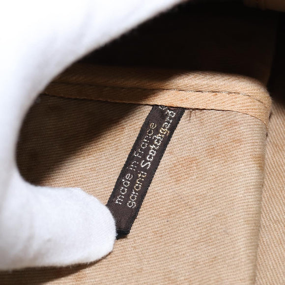 Christian Dior Trotter Canvas Boston Bag Navy Silver Auth 150052