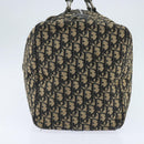 Christian Dior Trotter Canvas Boston Bag Navy Silver Auth 150052-3