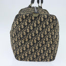 Christian Dior Trotter Canvas Boston Bag Navy Silver Auth 150052-4
