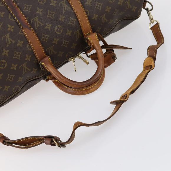LOUIS VUITTON Monogram Keepall Bandouliere 50 Boston Bag M41416 LV Auth 150063