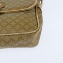 CELINE Macadam Canvas Shoulder Bag Beige Gold Auth 150067-14