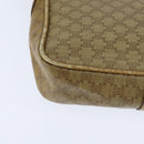 CELINE Macadam Canvas Shoulder Bag Beige Gold Auth 150067-15