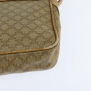 CELINE Macadam Canvas Shoulder Bag Beige Gold Auth 150067-16