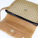 CELINE Macadam Canvas Shoulder Bag Beige Gold Auth 150067-10