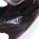 CELINE Macadam Canvas Shoulder Bag Beige Gold Auth 150067-19