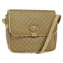 CELINE Macadam Canvas Shoulder Bag Beige Gold Auth 150067-1