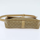 CELINE Macadam Canvas Shoulder Bag Beige Gold Auth 150067-5