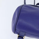 Christian Dior Backpack Leather Blue Gold Auth 150068-16