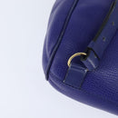 Christian Dior Backpack Leather Blue Gold Auth 150068-18