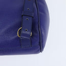 Christian Dior Backpack Leather Blue Gold Auth 150068-9