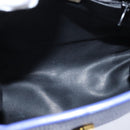 Christian Dior Backpack Leather Blue Gold Auth 150068-12