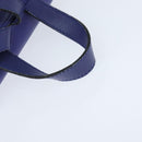 Christian Dior Backpack Leather Blue Gold Auth 150068-7