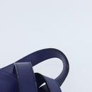 Christian Dior Backpack Leather Blue Gold Auth 150068-14