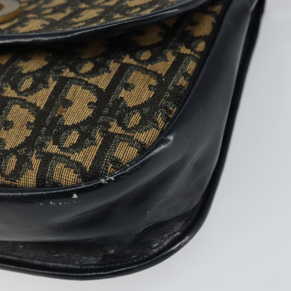 Christian Dior Trotter Canvas Shoulder Bag Navy Auth 150069