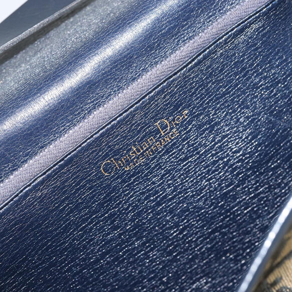 Christian Dior Trotter Canvas Shoulder Bag Navy Auth 150069