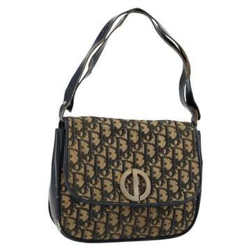 Christian Dior Trotter Canvas Shoulder Bag Navy Auth 150069