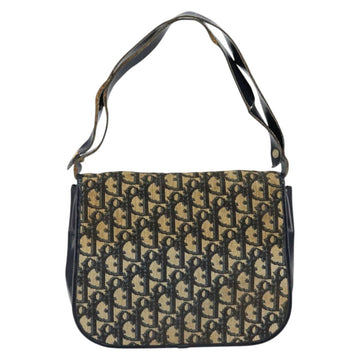 Christian Dior Trotter Canvas Shoulder Bag Navy Auth 150069 - 0