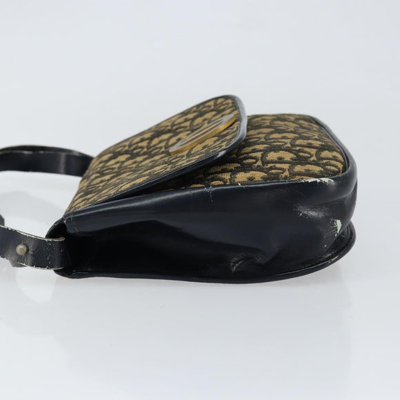 Christian Dior Trotter Canvas Shoulder Bag Navy Auth 150069