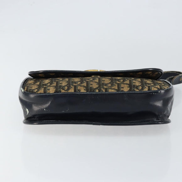 Christian Dior Trotter Canvas Shoulder Bag Navy Auth 150069