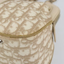 Christian Dior Trotter Canvas Romantic Tote Bag PVC Beige Silver Auth 150070-10