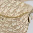 Christian Dior Trotter Canvas Romantic Tote Bag PVC Beige Silver Auth 150070V-12