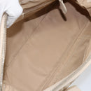 Christian Dior Trotter Canvas Romantic Tote Bag PVC Beige Silver Auth 150070V-16