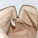 Christian Dior Trotter Canvas Romantic Tote Bag PVC Beige Silver Auth 150070V-17