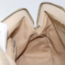 Christian Dior Trotter Canvas Romantic Tote Bag PVC Beige Silver Auth 150070V-18