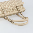 Christian Dior Trotter Canvas Romantic Tote Bag PVC Beige Silver Auth 150070V-7