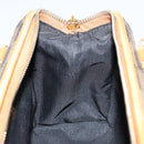 FENDI Pecan Canvas Hand Bag PVC Black Brown Auth 150072-19