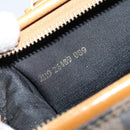 FENDI Pecan Canvas Hand Bag PVC Black Brown Auth 150072-12