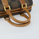 FENDI Pecan Canvas Hand Bag PVC Black Brown Auth 150072-7