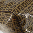 FENDI Zucchino Canvas Hand Bag Beige Gold Auth 150075-9