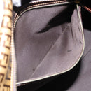 FENDI Zucchino Canvas Hand Bag Beige Gold Auth 150075-20