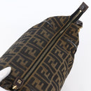 FENDI Zucca Canvas Vanity Hand Bag Black Brown Auth 150076-7