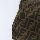 FENDI Celeria Zucca Canvas Hand Bag Black Brown Auth 150077-10