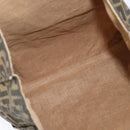 FENDI Celeria Zucca Canvas Hand Bag Black Brown Auth 150077-11
