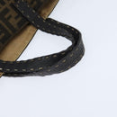 FENDI Celeria Zucca Canvas Hand Bag Black Brown Auth 150077-7