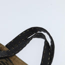 FENDI Celeria Zucca Canvas Hand Bag Black Brown Auth 150077-8