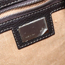 FENDI Zucca Canvas Celeria Shoulder Bag Black Brown Auth 150078-17