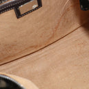 FENDI Zucca Canvas Celeria Shoulder Bag Black Brown Auth 150078-11