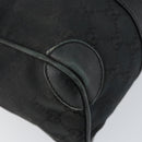 GUCCI GG Canvas Boston Bag Black Gold 000 0851 Auth 150082-13