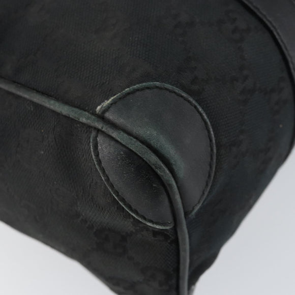 GUCCI GG Canvas Boston Bag Black Gold 000 0851 Auth 150082