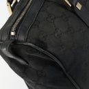 GUCCI GG Canvas Boston Bag Black Gold 000 0851 Auth 150082-14
