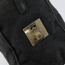 GUCCI GG Canvas Boston Bag Black Gold 000 0851 Auth 150082-16
