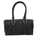 GUCCI GG Canvas Boston Bag Black Gold 000 0851 Auth 150082-2