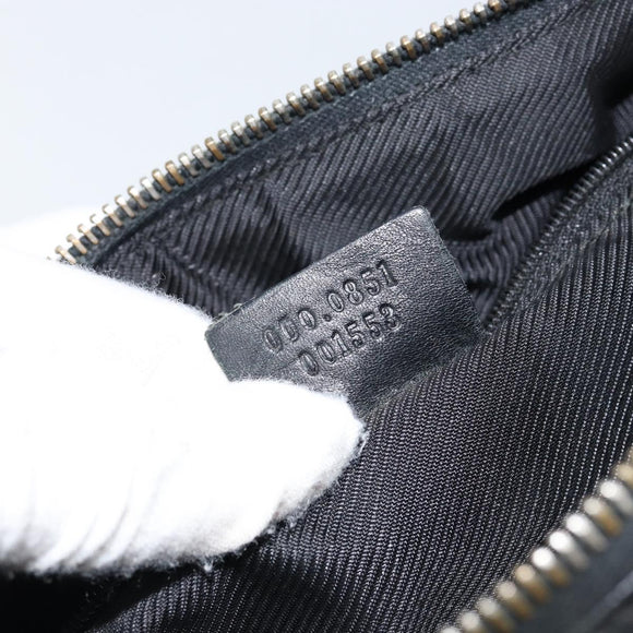GUCCI GG Canvas Boston Bag Black Gold 000 0851 Auth 150082